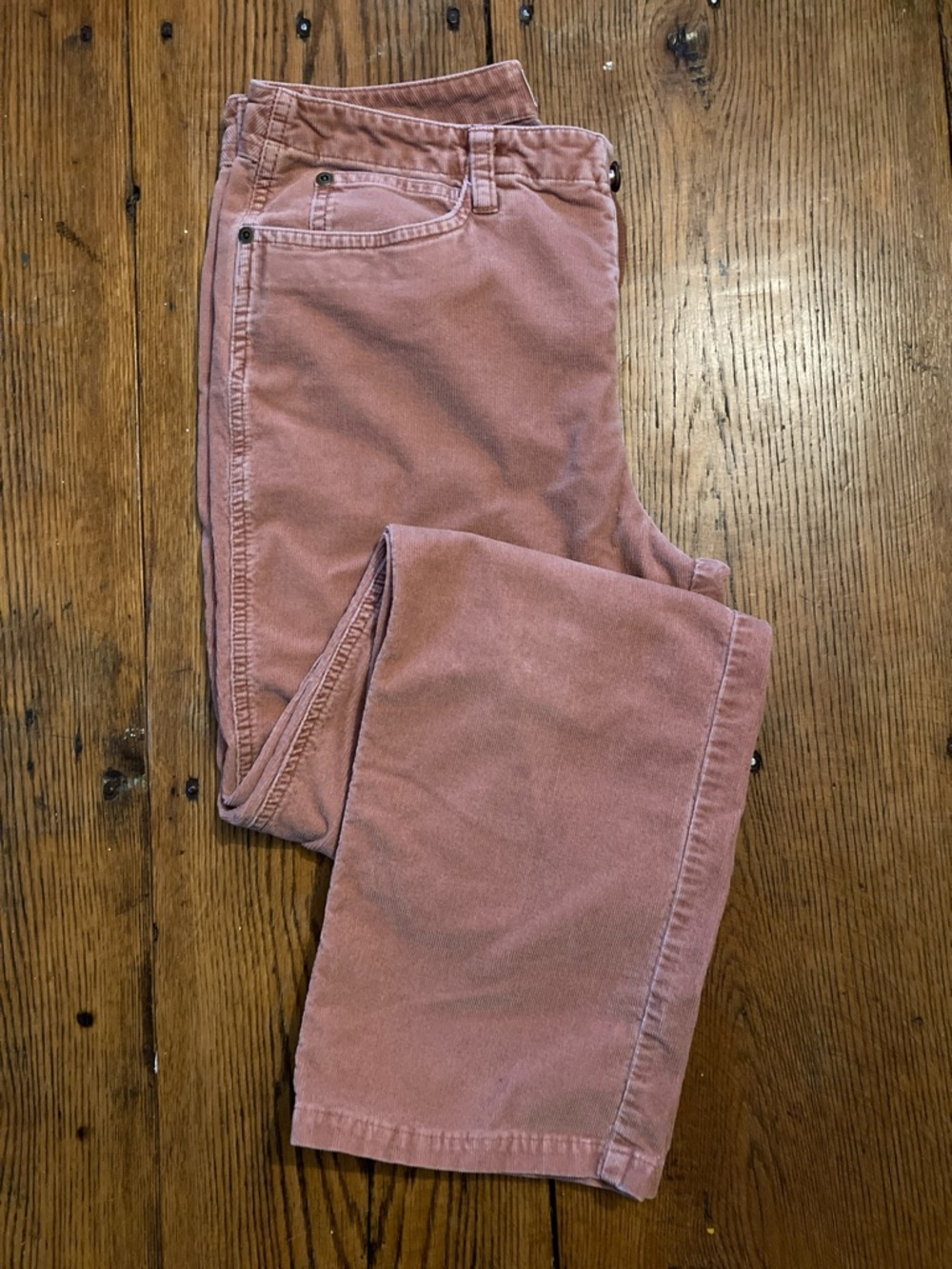 Talbots Straight-Leg Cropped Cords in Soft Orange